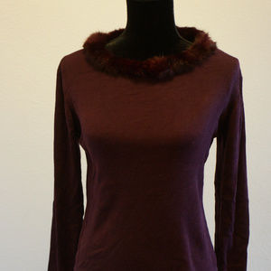 Joseph A fur trimmed blouse